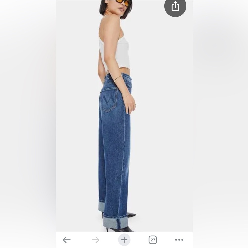 Mother Superior Lil Spit Fire Nerdy Cuff Women's Blue Jeans